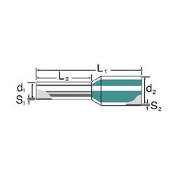 Foto van Weidmüller 9028580000 adereindhulzen 0.75 mm² deels geïsoleerd grijs 500 stuk(s)