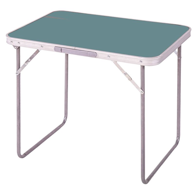 Foto van Sunnydays camping tafel - aluminium - opvouwbaar - blauw - l80 x b60 x h70 cm - bijzettafels - campingtafels