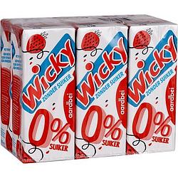 Foto van Wicky aardbei 0% zonder suiker 6x200ml bij jumbo