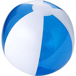 Foto van 1x opblaasbare strandballen blauw/wit 30 cm - strandballen