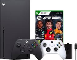 Foto van Xbox series x + f1 23 + microsoft xbox controller wit + play & charge kit