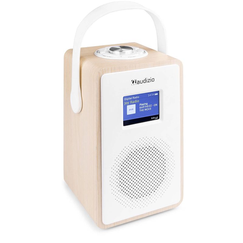 Foto van Dab radio + bluetooth speaker - audizio modena - ingebouwde accu + bluetooth 5.0 - wit