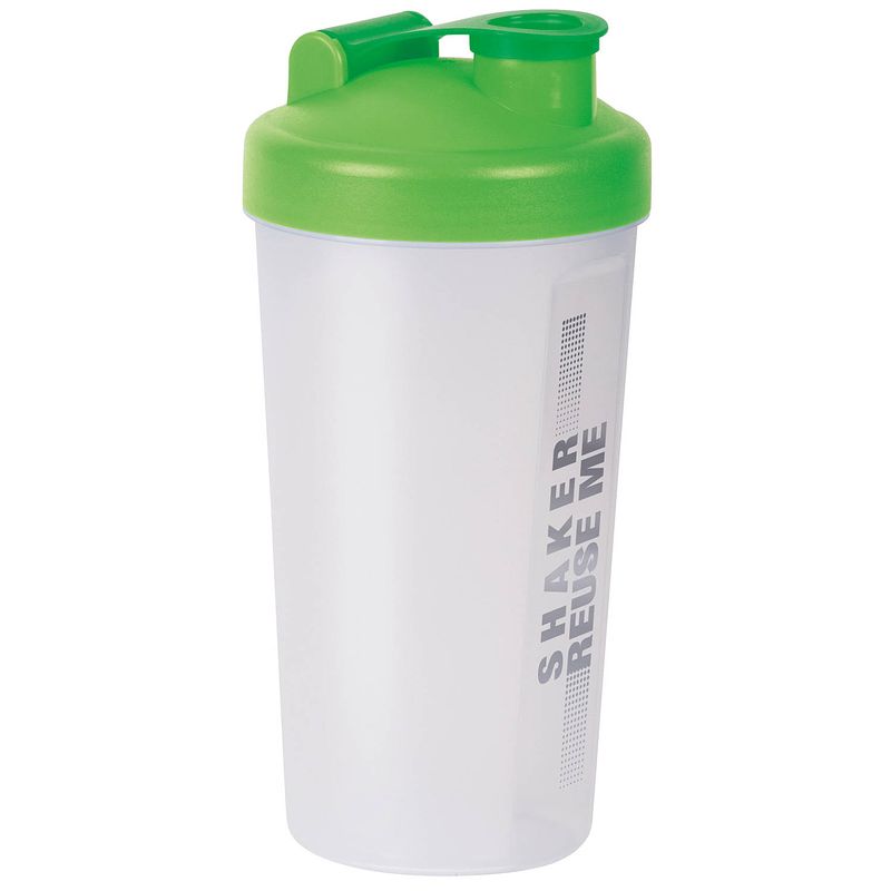 Foto van Juypal shakebeker/shaker/bidon - 700 ml - groen - kunststof - shakebekers