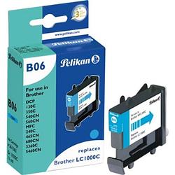 Foto van Pelikan inktcartridge cyaan, 400 pagina'ss voor brother - oem: lc1000c