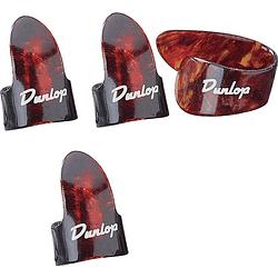 Foto van Dunlop 9010tp shell medium finger picks vingerplectrums en duimplectrum (4 stuks)