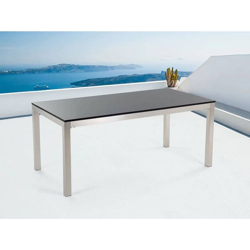 Foto van Beliani tuintafel - rvs - graniet - 180cm - grosseto