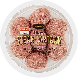 Foto van Diverse soorten | jumbo bites steak tartaar 90g aanbieding bij jumbo