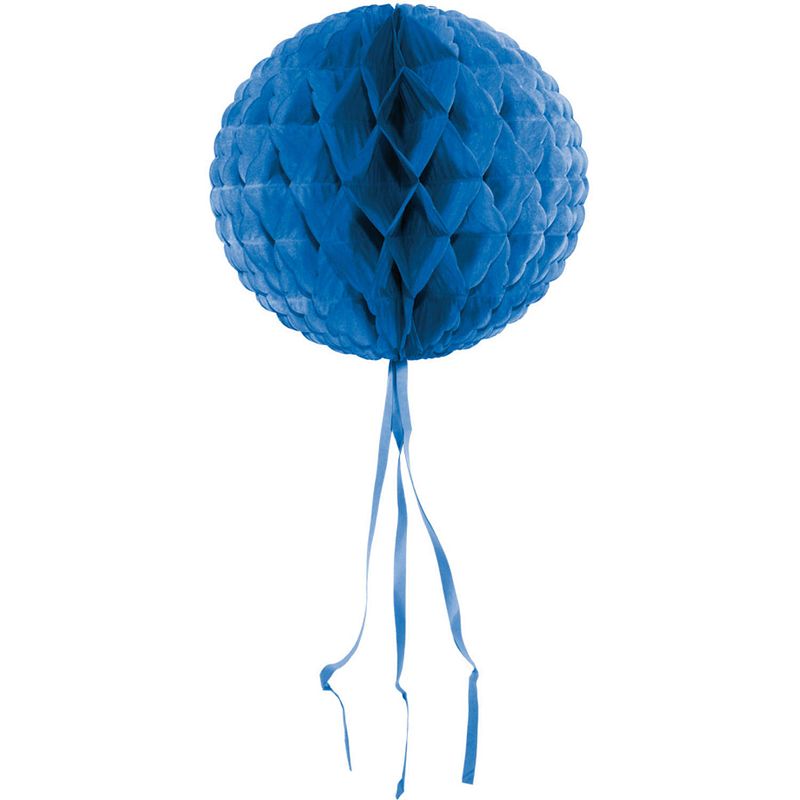 Foto van Honeycomb ballen blauw 30 cm - hangdecoratie