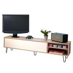 Foto van Symbiosis tv-meubel lardal - eikenkleur/wit - 43,5x165x40 cm - leen bakker