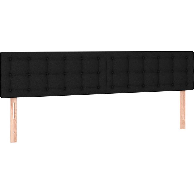 Foto van The living store boxspring bed - led - 203x200x78/88 cm - zwart