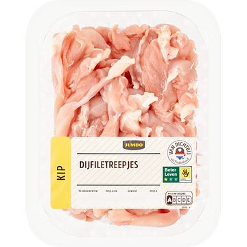 Foto van Jumbo scharrelkip dijfiletreepjes 400g