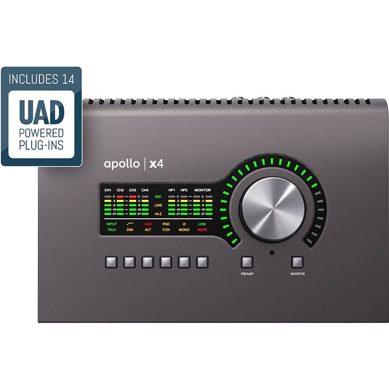 Foto van Universal audio apollo x4 heritage edition thunderbolt 3 audio desktop interface