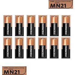 Foto van Duracell 12 stuks batterij mn21/a23 - 12 v long lasting - langdurig 12 stuks