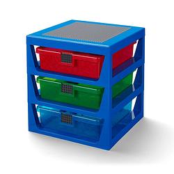 Foto van Lego - iconic opbergrek met 3 lades - blauw