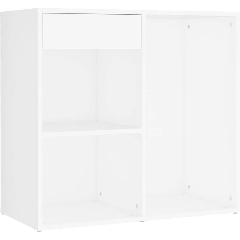 Foto van The living store led kaptafel - wit - 60 x 40 x 140 cm - met 2 kastjes