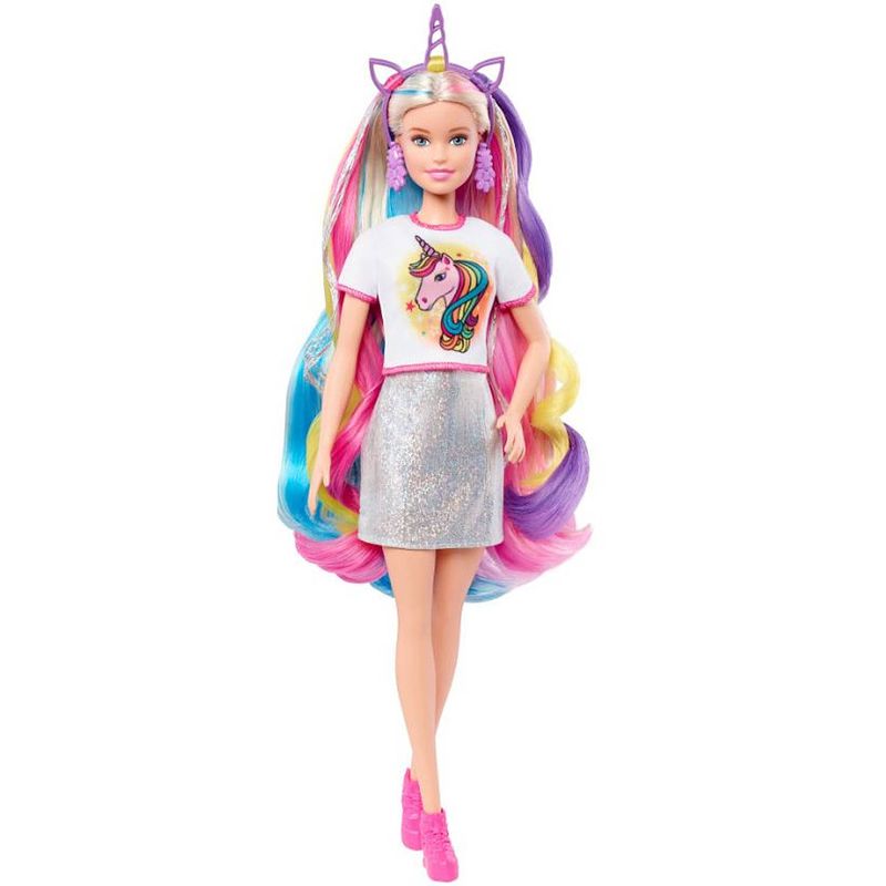 Foto van Barbie tienerpop fantasy hair meisjes 30 cm 12-delig