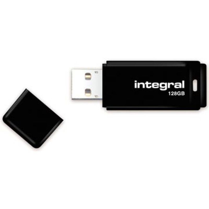 Foto van Integral usb 2.0 stick, 128 gb, zwart