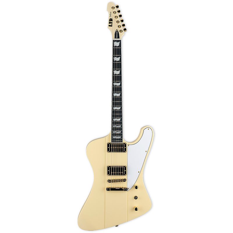 Foto van Esp ltd deluxe phoenix-1000 vintage white elektrische gitaar