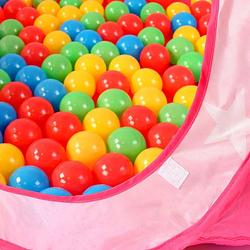 Foto van Kinderspeeltent met 100 ballen - voor binnen en buiten - inclusief draagtas - roze