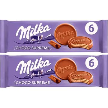 Foto van Milka choco wafer koekjes met melkchocolade 2 x 180g bij jumbo