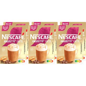 Foto van Nescafe gold amaretto latte oploskoffie 6 x 8 zakjes bij jumbo