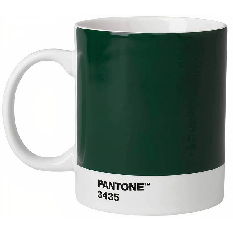 Foto van Pantone mok 375 ml porselein donkergroen