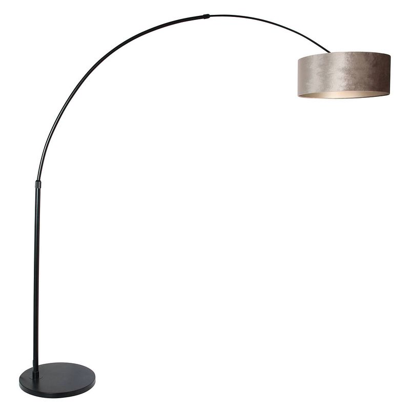 Foto van Steinhauer vloerlamp sparkled light 8128 zwart kap zilveren velours