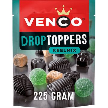 Foto van Venco droptoppers keelmix 225g bij jumbo