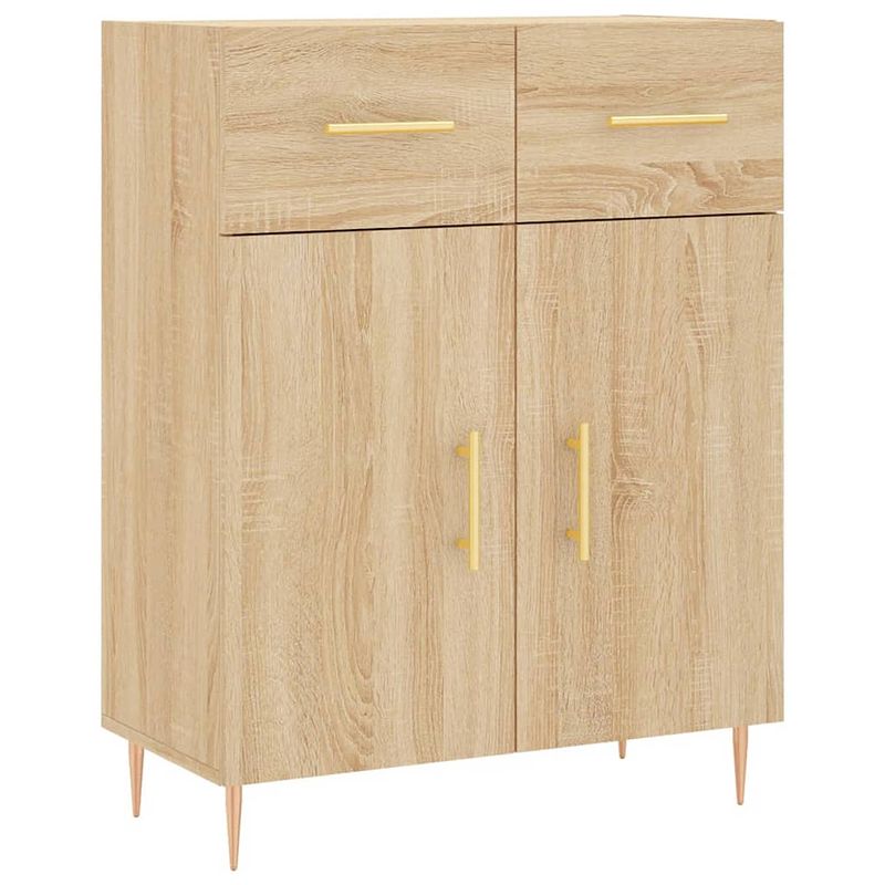 Foto van Infiori dressoir 69,5x34x90 cm bewerkt hout sonoma eikenkleurig