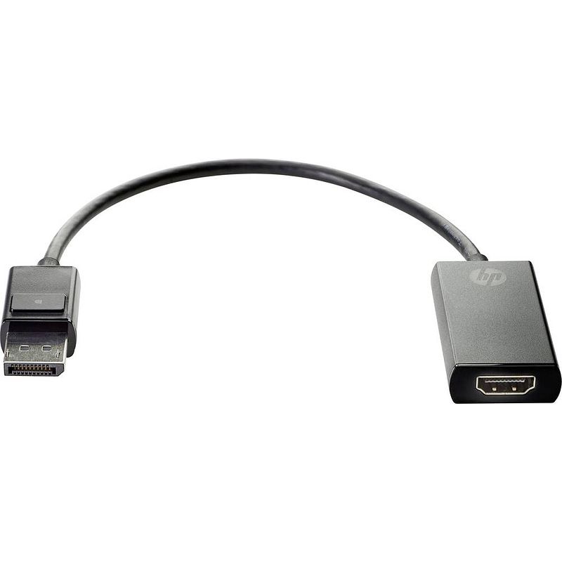 Foto van Hp 2ja63aa adapter [1x displayport stekker - 1x hdmi-bus] zwart ultra hd-hdmi