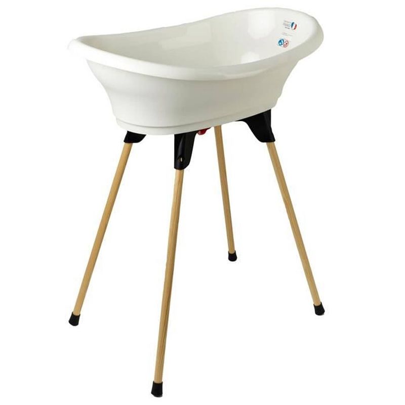Foto van Thermobaby tub kit vasco witte lelietje-van-dalen: badkuip + pootjes + afvoerslang