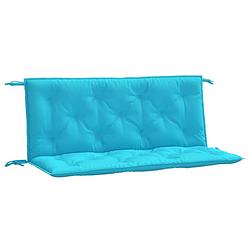 Foto van Vidaxl tuinbankkussens 2 st 120x50x7 cm stof turquoise