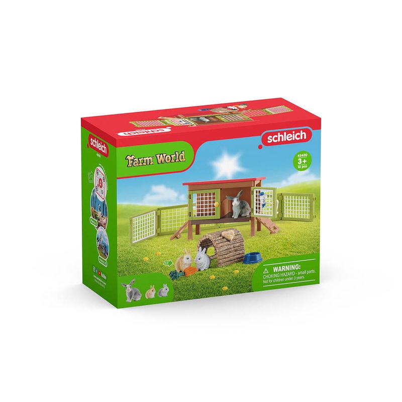 Foto van Schleich farm world konijnenhok 42420