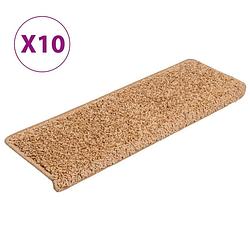 Foto van Vidaxl trapmatten 10 st 65x21x4 cm beige