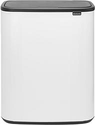 Foto van Brabantia bo touch bin afvalemmer 2 x 30 liter met 2 kunststof binnenemmers - white