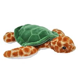 Foto van Wild republic knuffel zeeschildpad ecokins junior 30 cm pluche bruin/groen