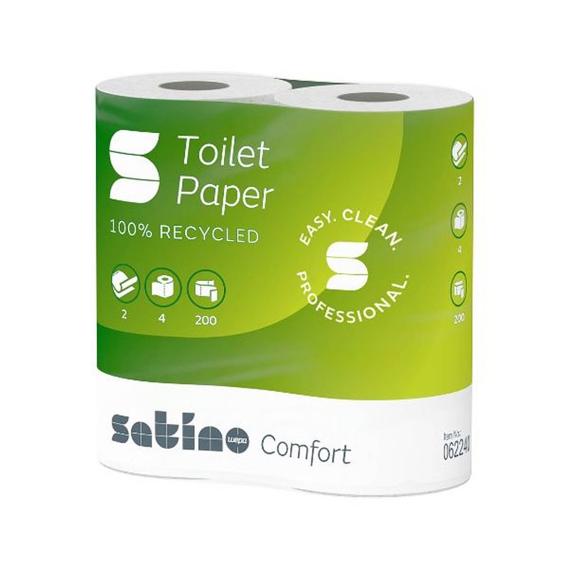 Foto van Toiletpapier 2-laags tissue los (4x 200 vel)