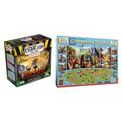 Foto van Spellenbundel - 2 stuks - escape room jumanji & carcassonne big box 3