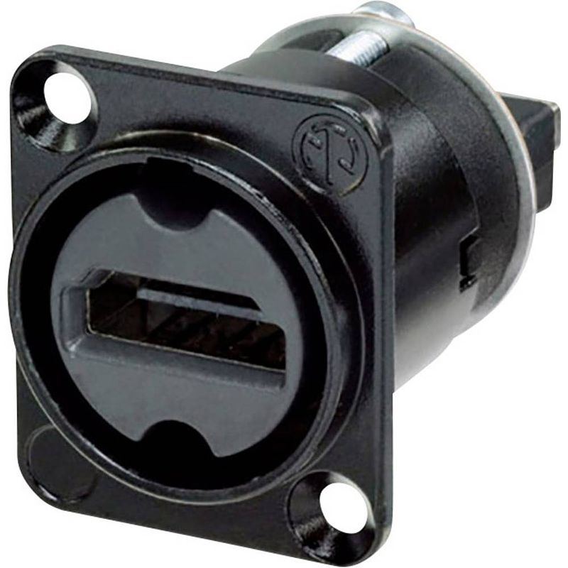 Foto van Neutrik nahdmi-w-b hdmi-connector flensbus, contacten recht aantal polen: 19 zwart 1 stuk(s)