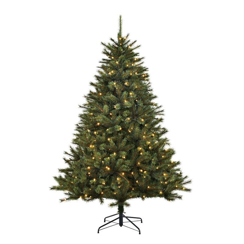 Foto van Black box - toronto kunstkerstboom groen led d145 h215 cm groen