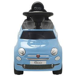 Foto van The living store fiat 500 loopauto - blauw - 60 x 28 x 38 cm - geschikt van 12 tot 36 maanden - draagvermogen 25 kg