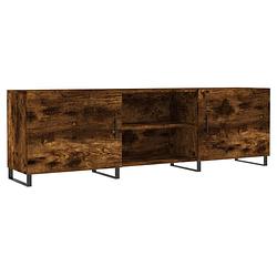 Foto van Infiori tv-meubel 150x30x50 cm bewerkt hout gerookt eikenkleurig
