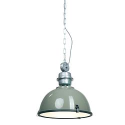Foto van Industriële hanglamp - steinhauer - glas - industrieel - e27 - l: 42cm - voor binnen - woonkamer - eetkamer - groen