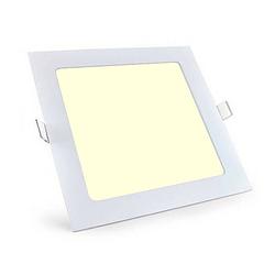 Foto van Led downlight slim pro - aigi - inbouw vierkant 18w - warm wit 3000k - mat wit - 220mm