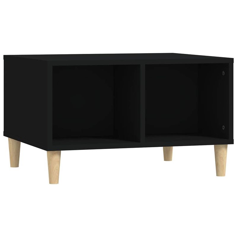 Foto van The living store salontafel - scandinavische stijl - voldoende opbergruimte - 60 x 50 x 36.5 cm - zwart