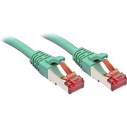 Foto van Lindy 47745 rj45 netwerkkabel, patchkabel cat 6 s/ftp 30.00 cm groen snagless 1 stuk(s)