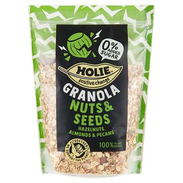 Foto van Holie granola nuts & seeds hazelnuts, almonds & pecans 350g bij jumbo