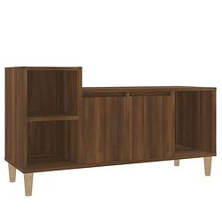 Foto van The living store tv-meubel tv-kast - 100x35x55 cm - bruineiken hout