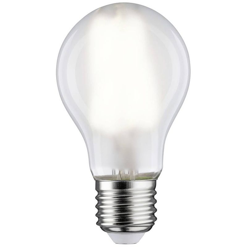 Foto van Paulmann 28922 led-lamp energielabel e (a - g) e27 peer 7 w neutraalwit (ø x h) 60 mm x 106 mm 1 stuk(s)