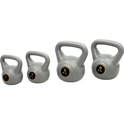 Foto van Maxxsport pvc kettle bell - set van 4 kettlebell - 2 - 4 - 6 - 8 kg